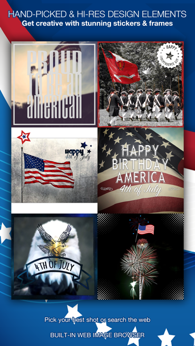 4th of July Pics – Patriotic pic stickers America Screenshots