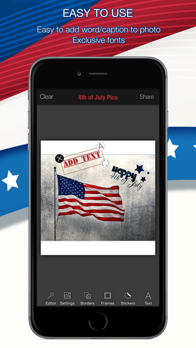 4th of July Pics – Patriotic pic stickers America Screenshots