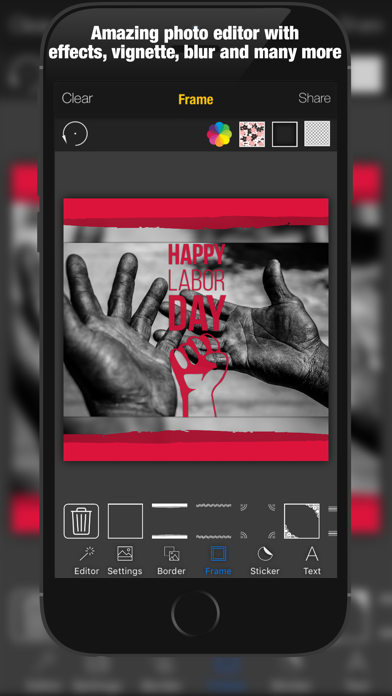 1st May Cam Labor & Workers Day Photo Editor – Add MayDay greetings text and sticker over picture Screenshots