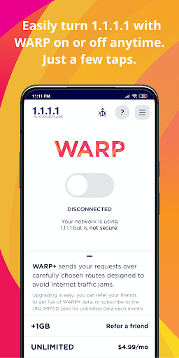 1.1.1.1 + WARP: Safer Internet Screenshots