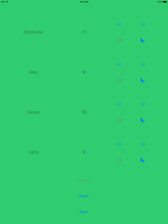 ภาพหน้าจอของ Hearts Scoreboard - Keep Track of your Hearts Scores! iPad