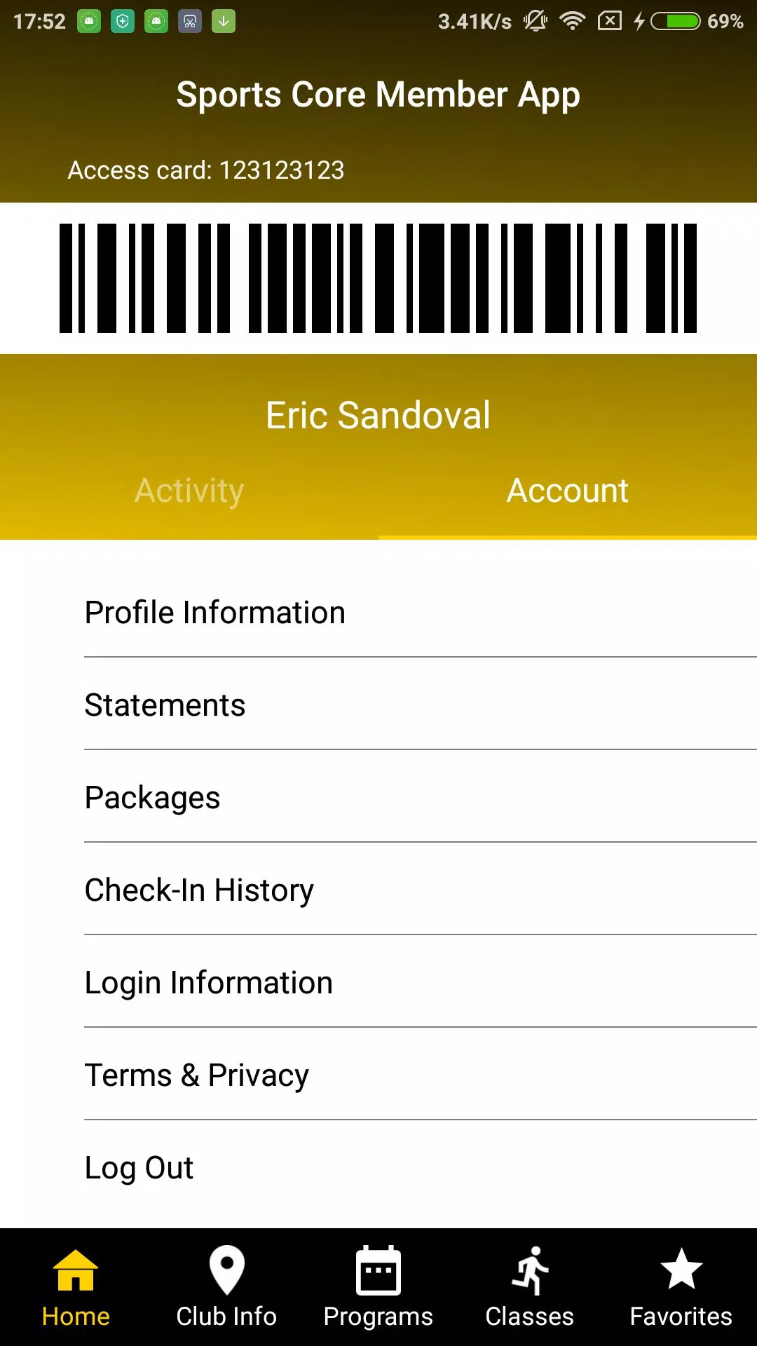صور Sports Core Member App