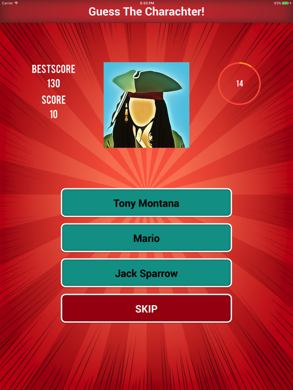 Character Quiz Movies Cartoon iPad Screenshots