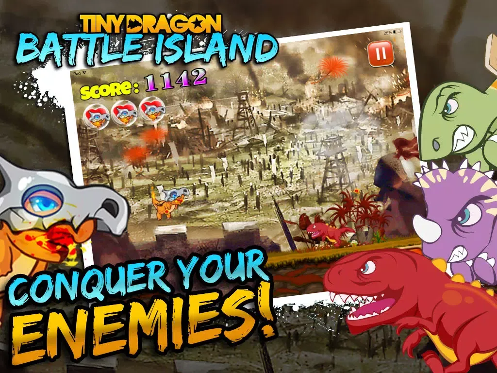 Tiny Dragon Battle Islands: Heroes vs Monsters, Evolution of a Hero in a Major Action Mayhem unleashed on the Devious & Shattered Island iPad 應用截圖