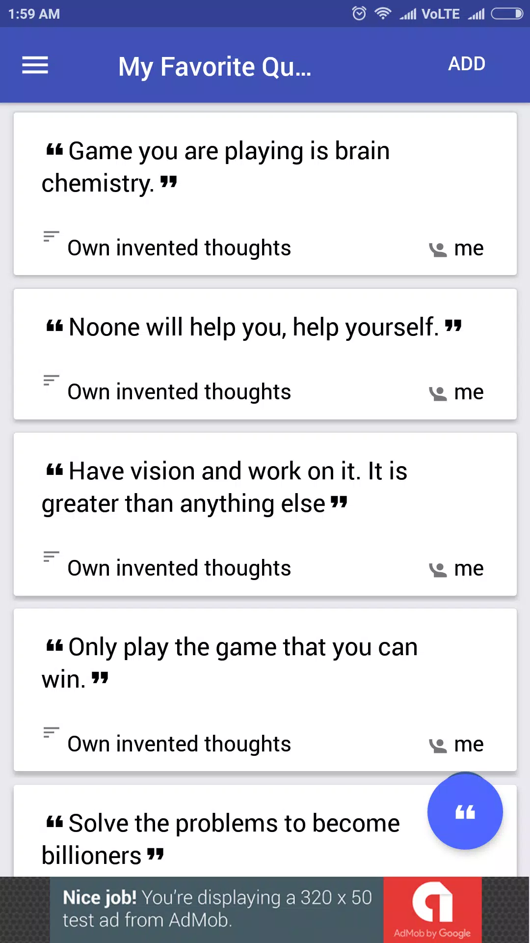My Favorite Quotes Screenshots