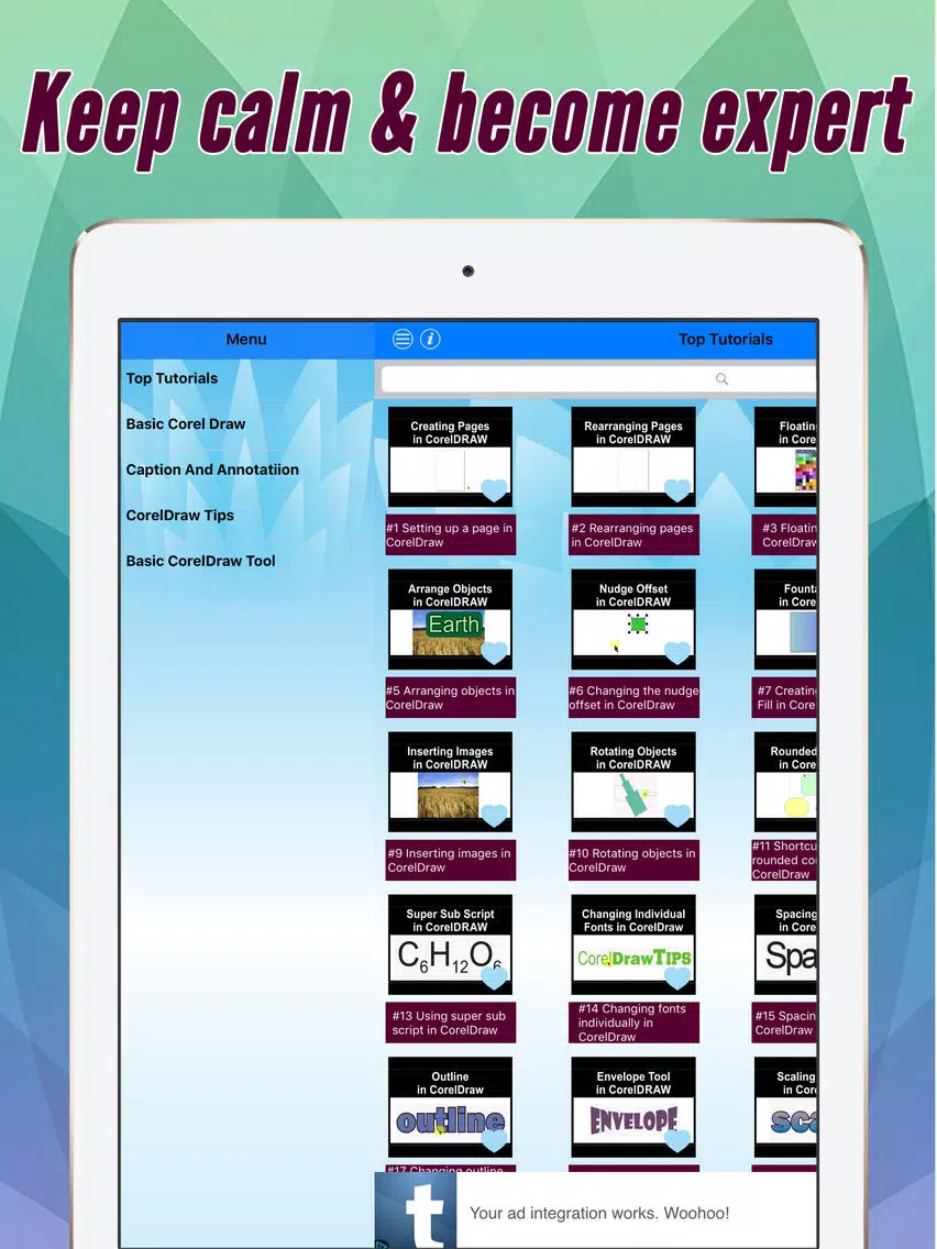 Videos Training & Tutorial For CorelDraw Pro iPad Screenshots