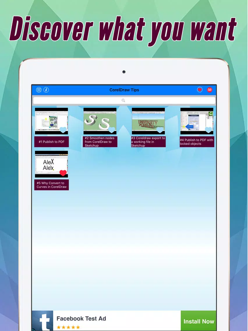 Videos Training & Tutorial For CorelDraw Pro iPad Screenshots