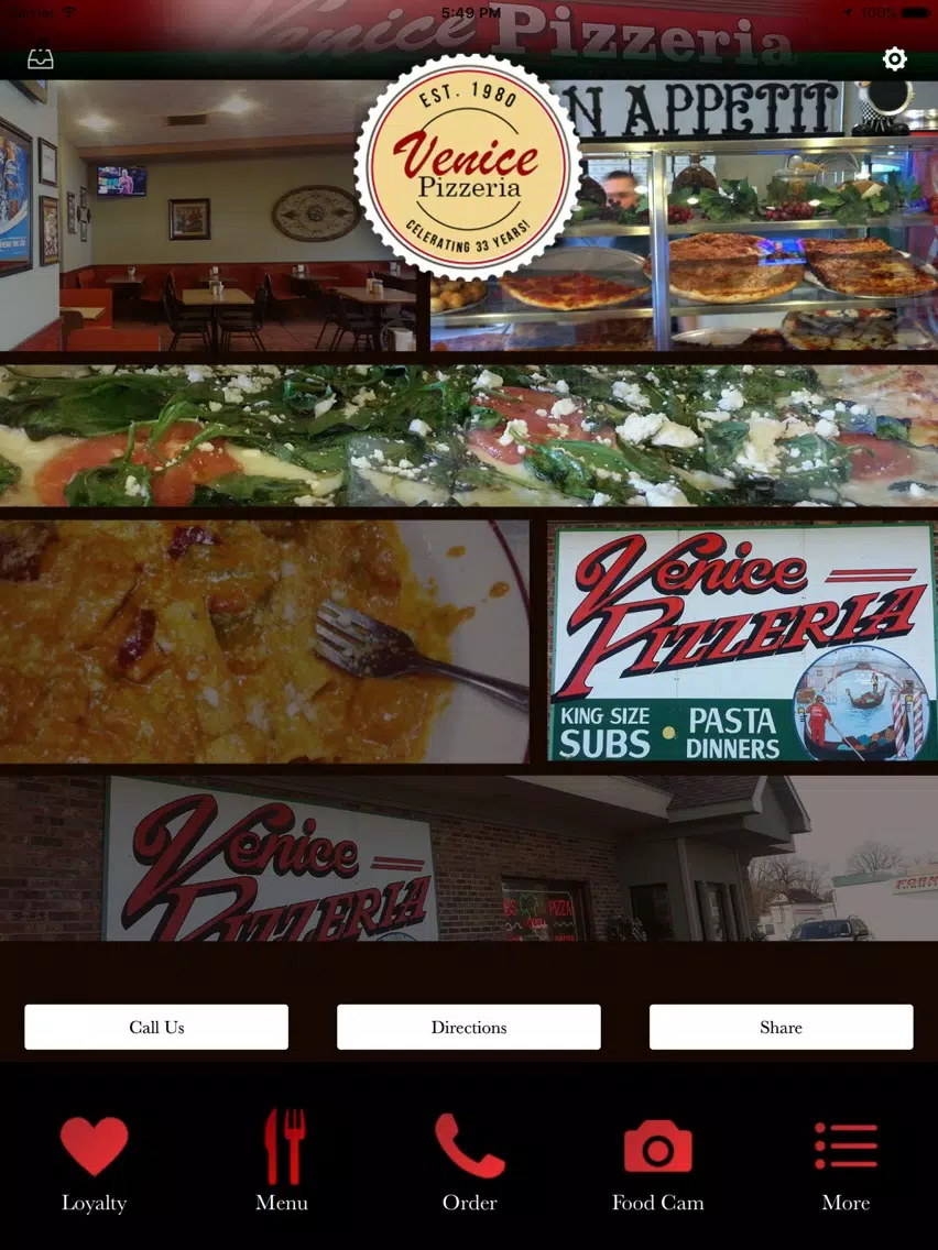 Venice Pizzeria iPad Screenshots