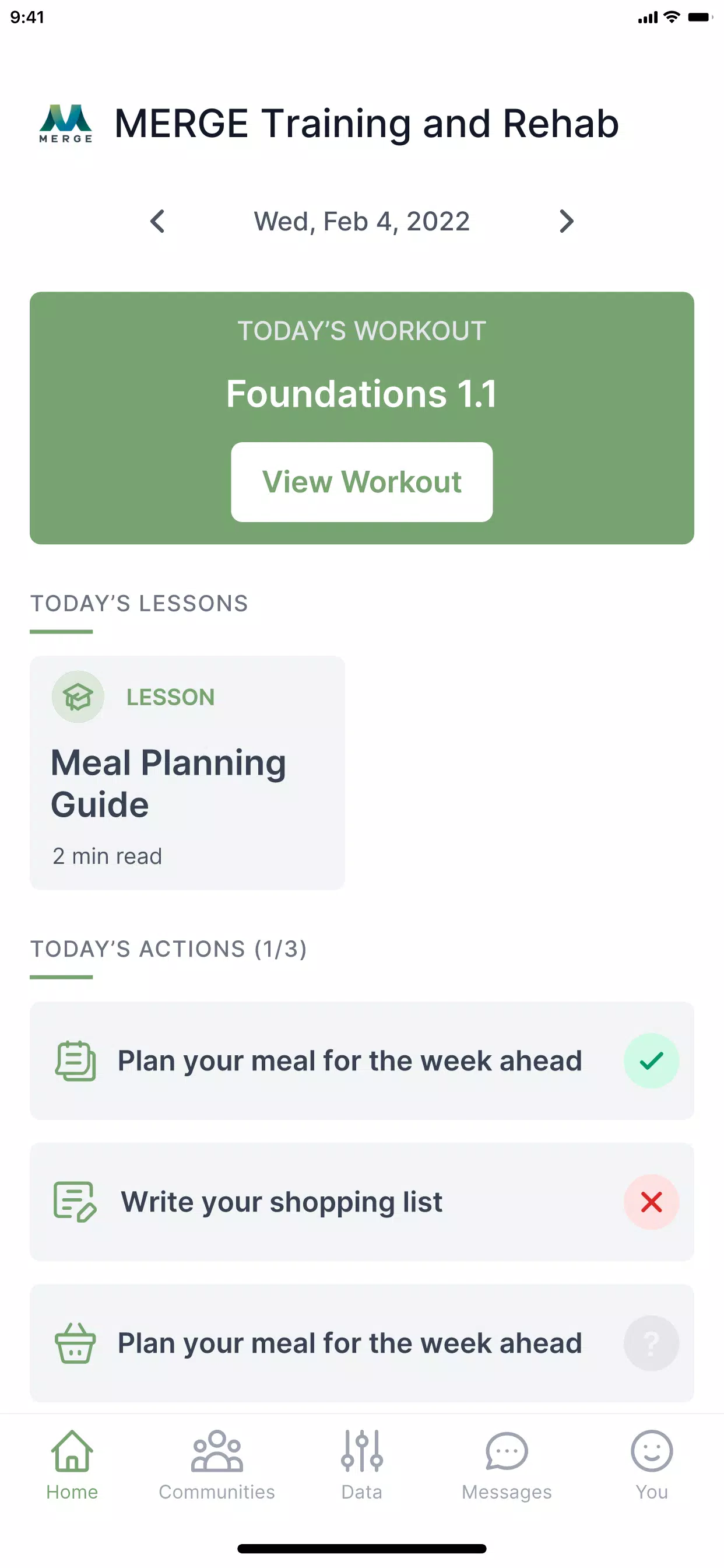 MERGE Training and Rehab سکرین شاٹس