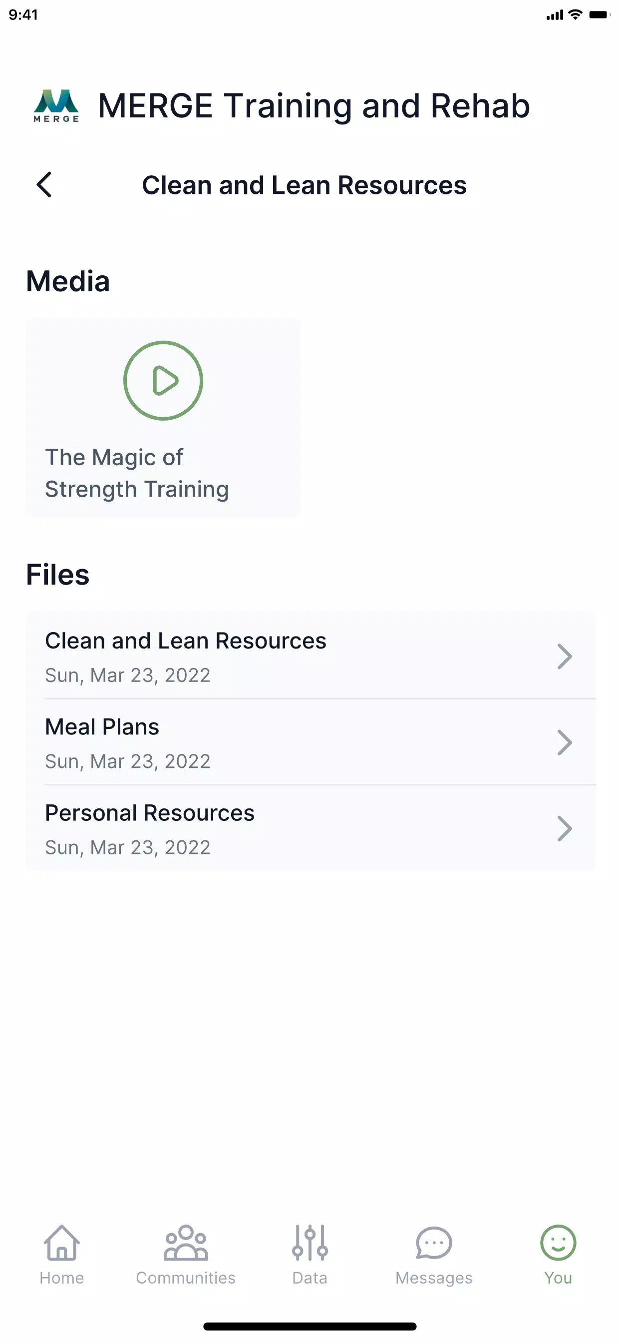 MERGE Training and Rehab سکرین شاٹس