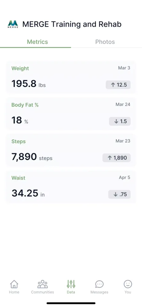 MERGE Training and Rehab Screenshots