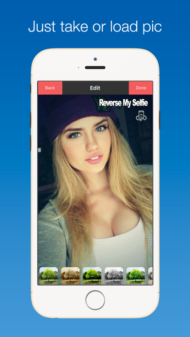 Reverse My Selfie : horizontal reverse your front facing camera photos Screenshots