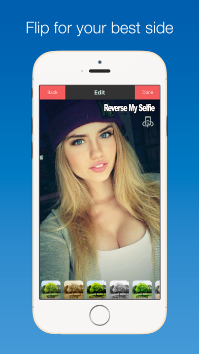Reverse My Selfie : horizontal reverse your front facing camera photos Screenshots