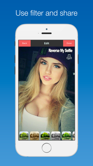 Reverse My Selfie : horizontal reverse your front facing camera photos Screenshots