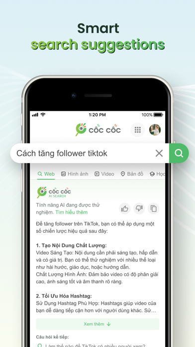 Cốc Cốc: Web Browser & Adblock Screenshots