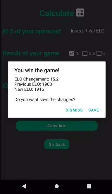 ELO Chess Calculator Screenshots