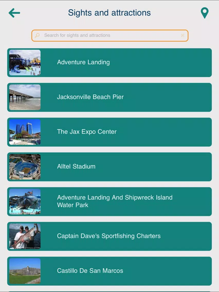 Ảnh chụp màn hình của Visit Jacksonville iPad