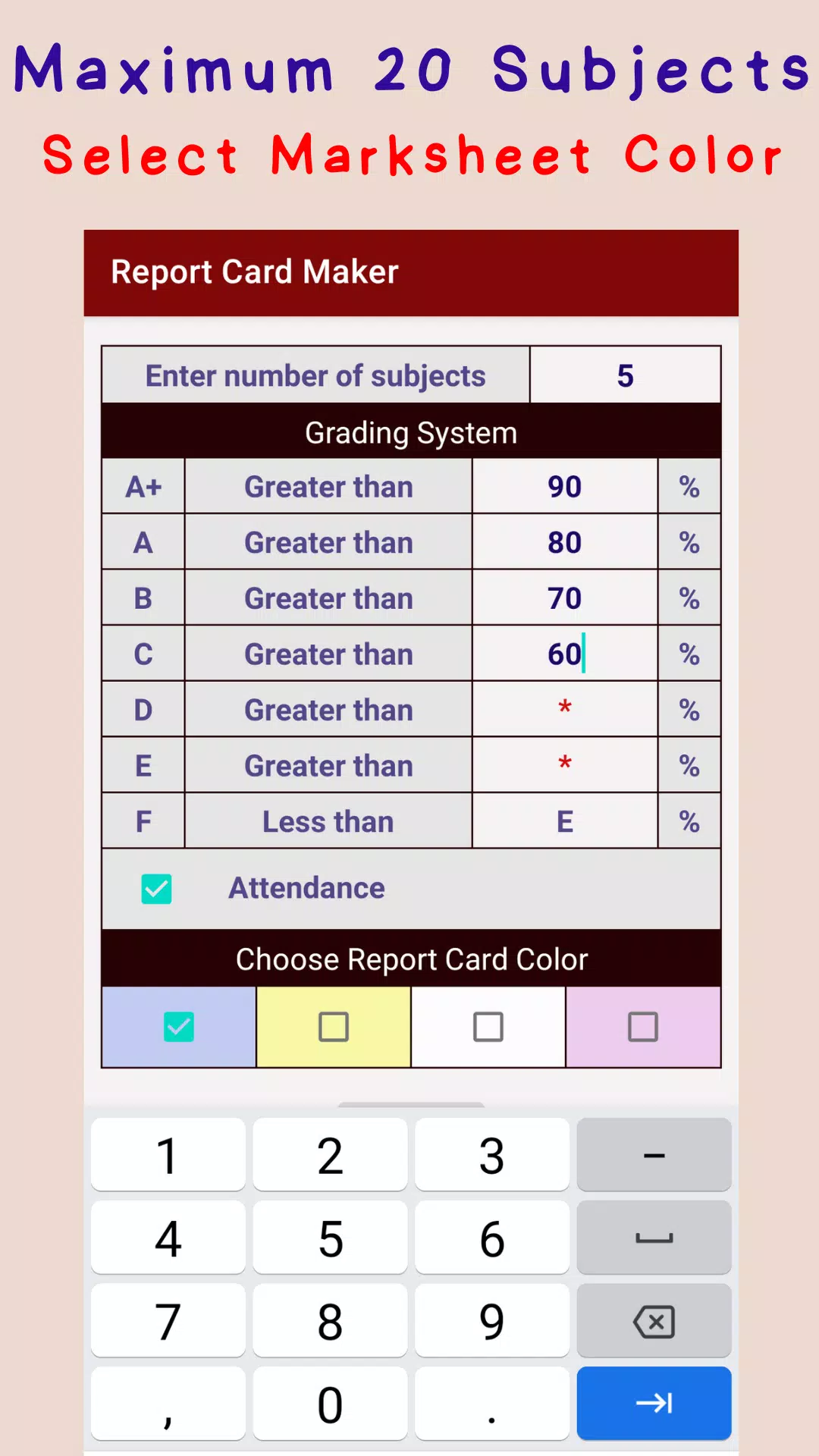 Report Card Maker Screenshots