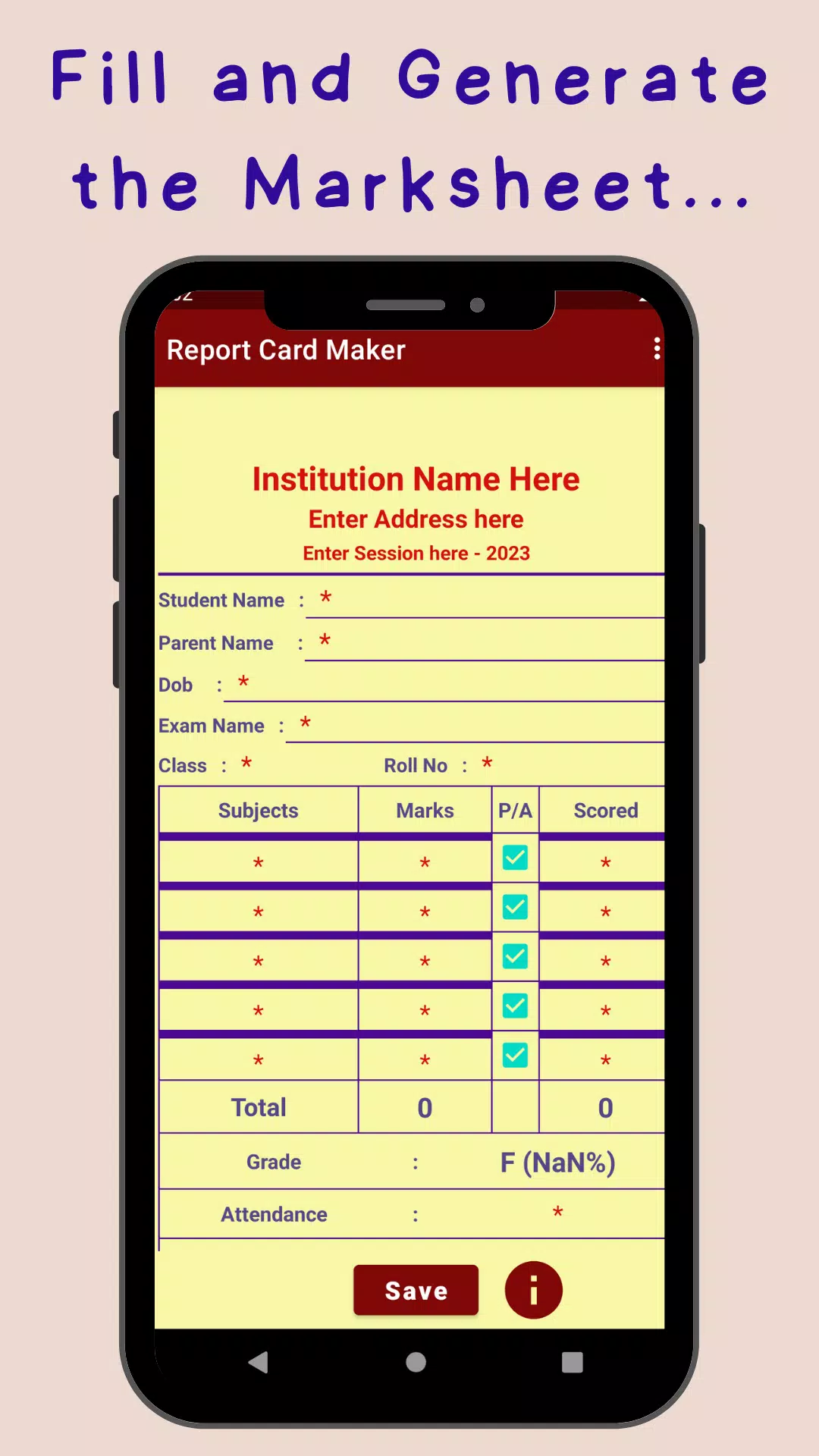 Report Card Maker Screenshots