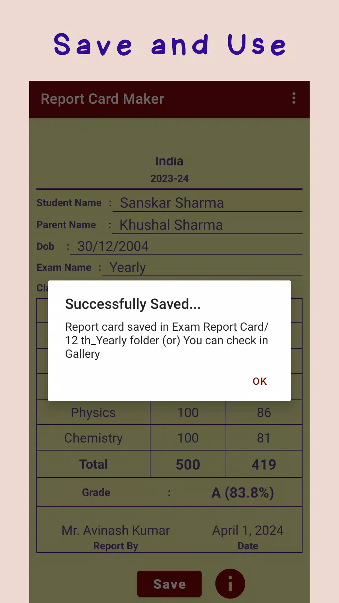 Report Card Maker Screenshots