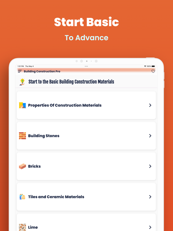 Learn Building Construction iPad Screenshots