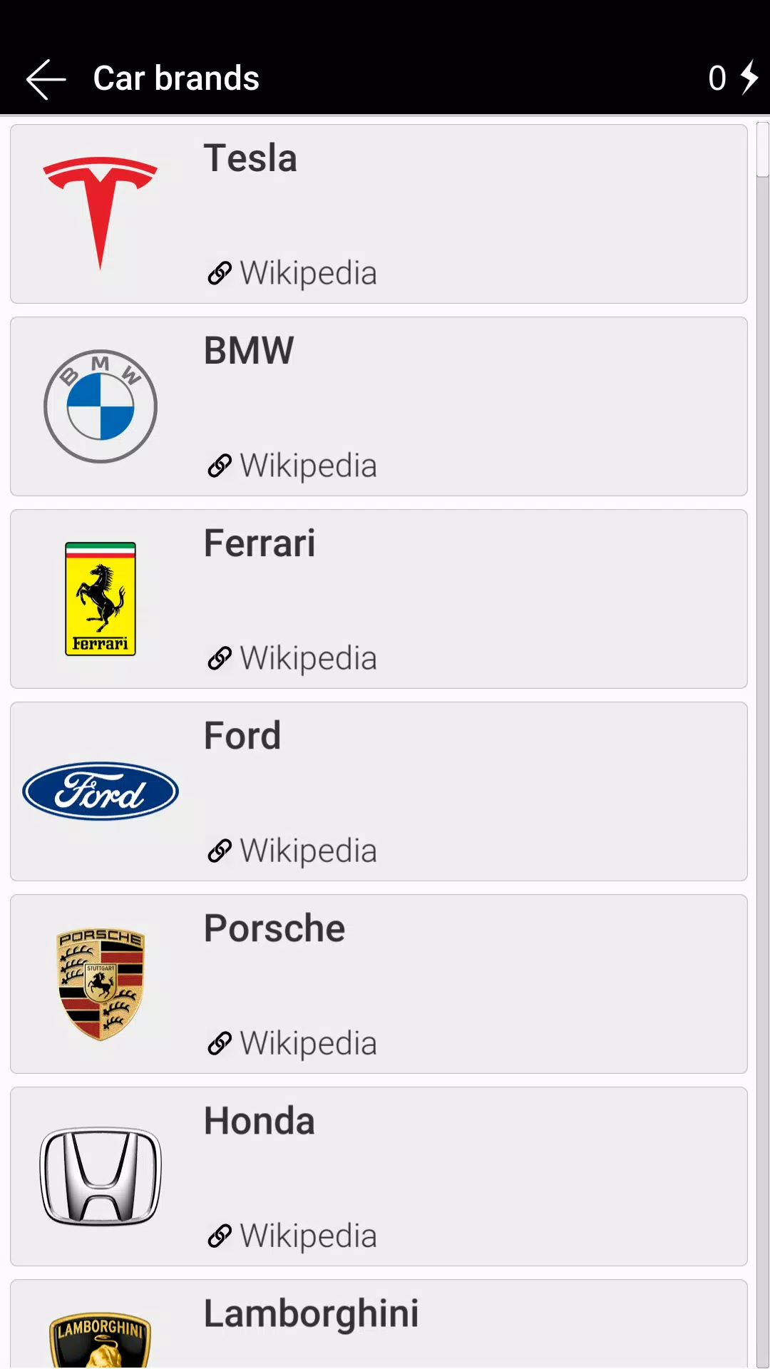 Car Brands - Photo Quiz and Te Screenshots