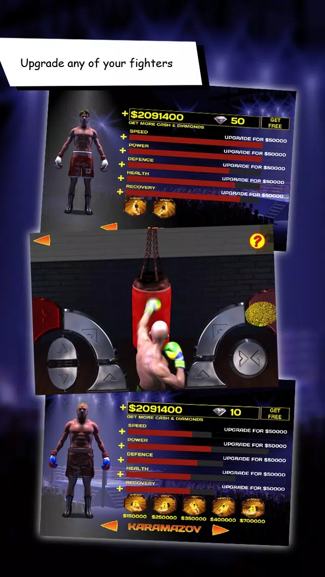 Capturas de tela do International Boxing Champions