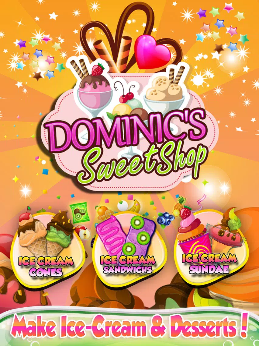 “Dominic's Sweets Shop: Play Near Me IceCream Frozen Cones & Outcast Desserts Maker Kids Game iPad Screenshots