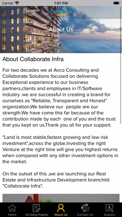 Collaborate Infra Screenshots