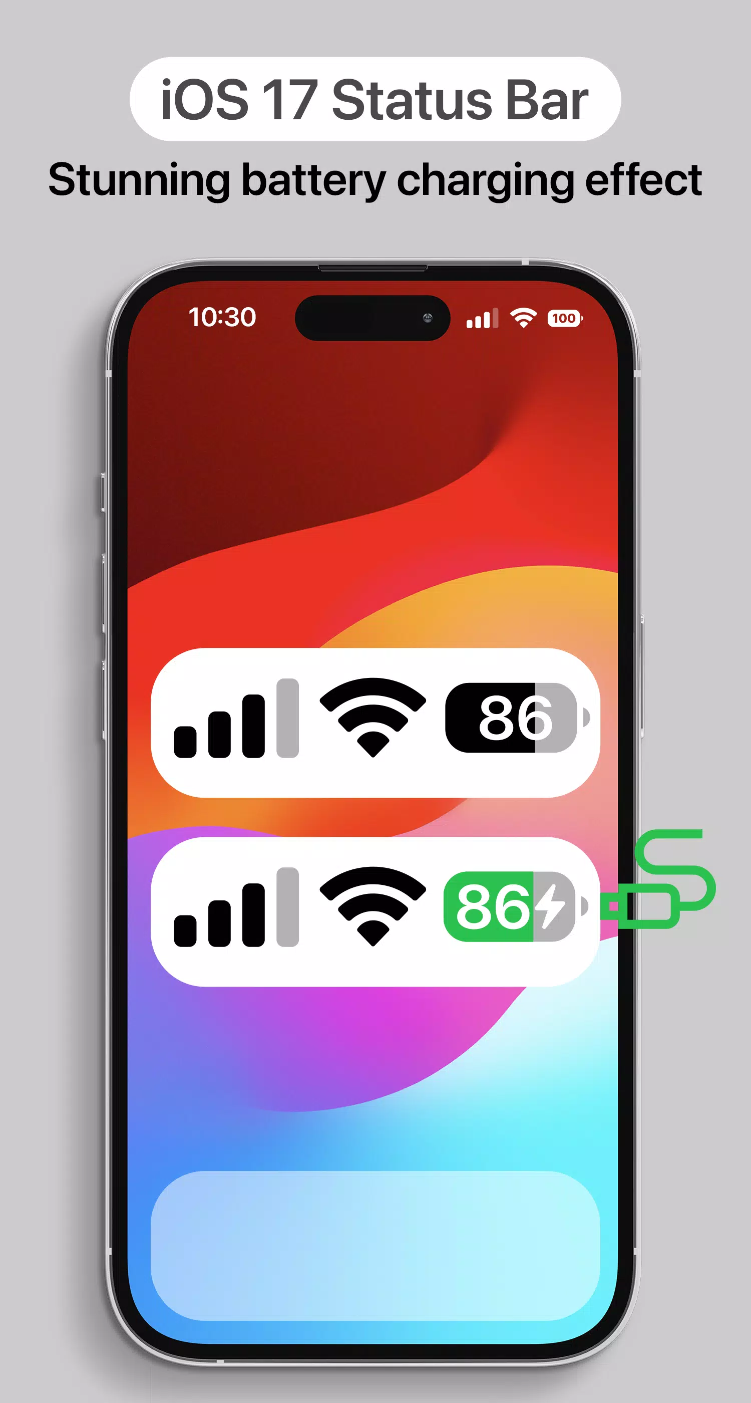 iCenter OS 17: X - Status Bar Screenshots
