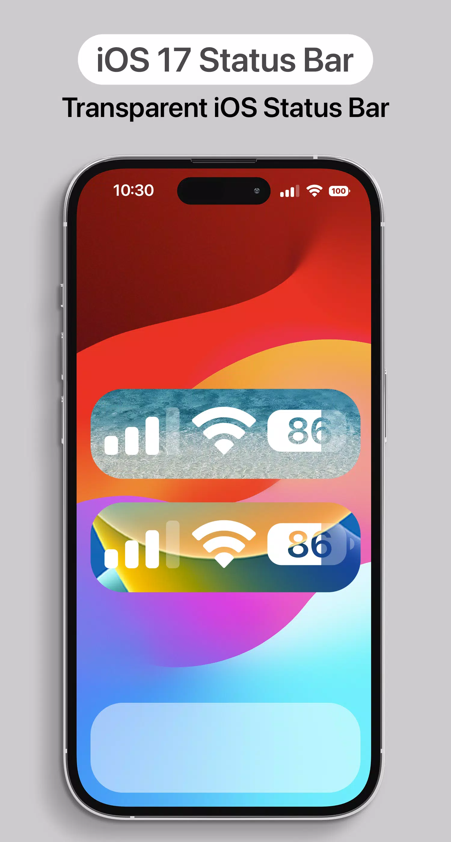 iCenter OS 17: X - Status Bar Screenshots
