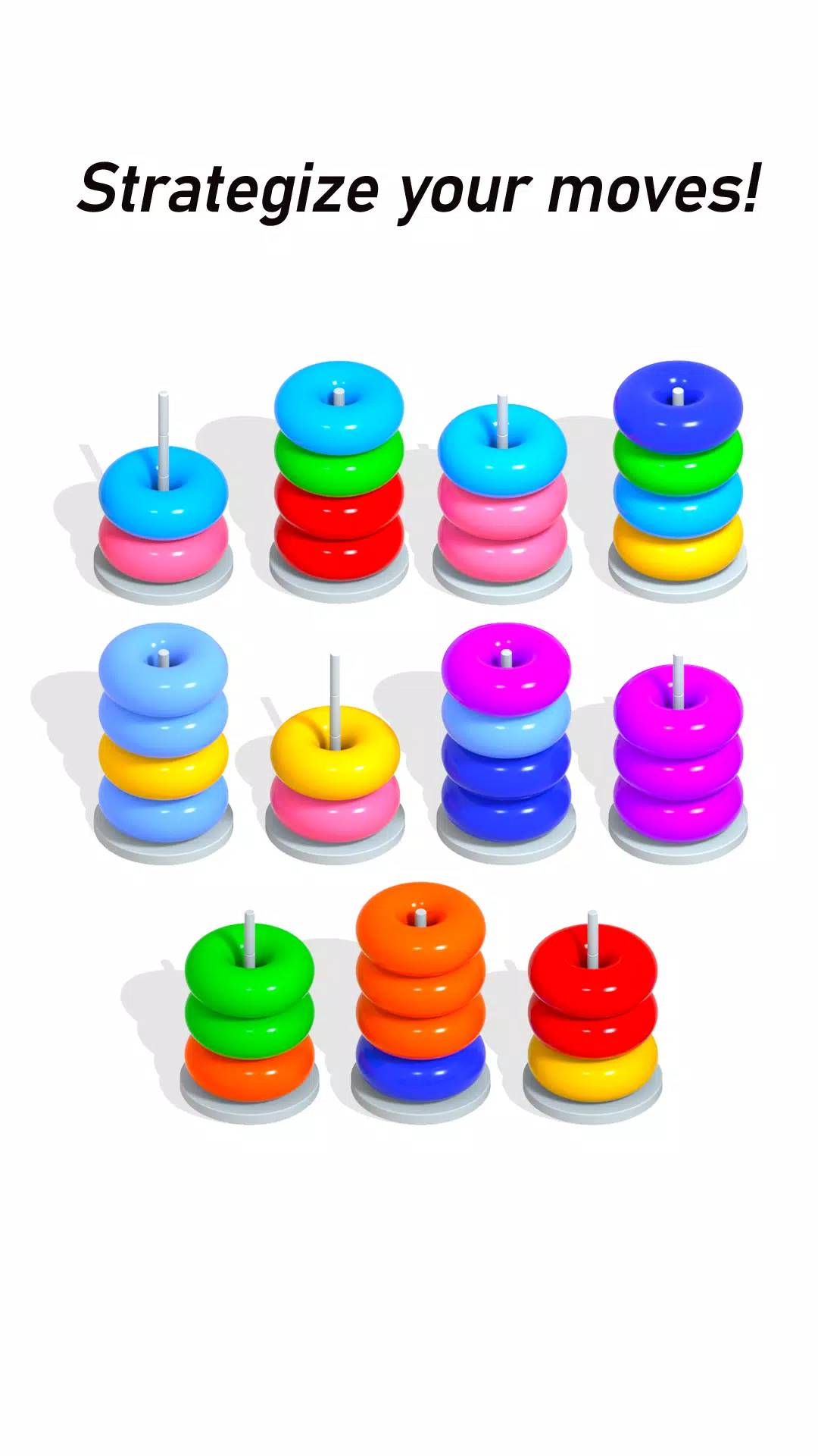Color Hoop : Ring Sort ASMR 3D Screenshots