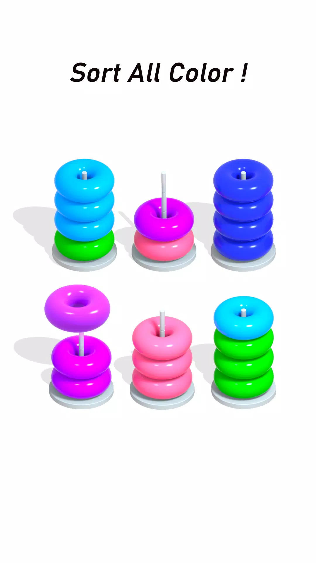 Color Hoop : Ring Sort ASMR 3D Screenshots