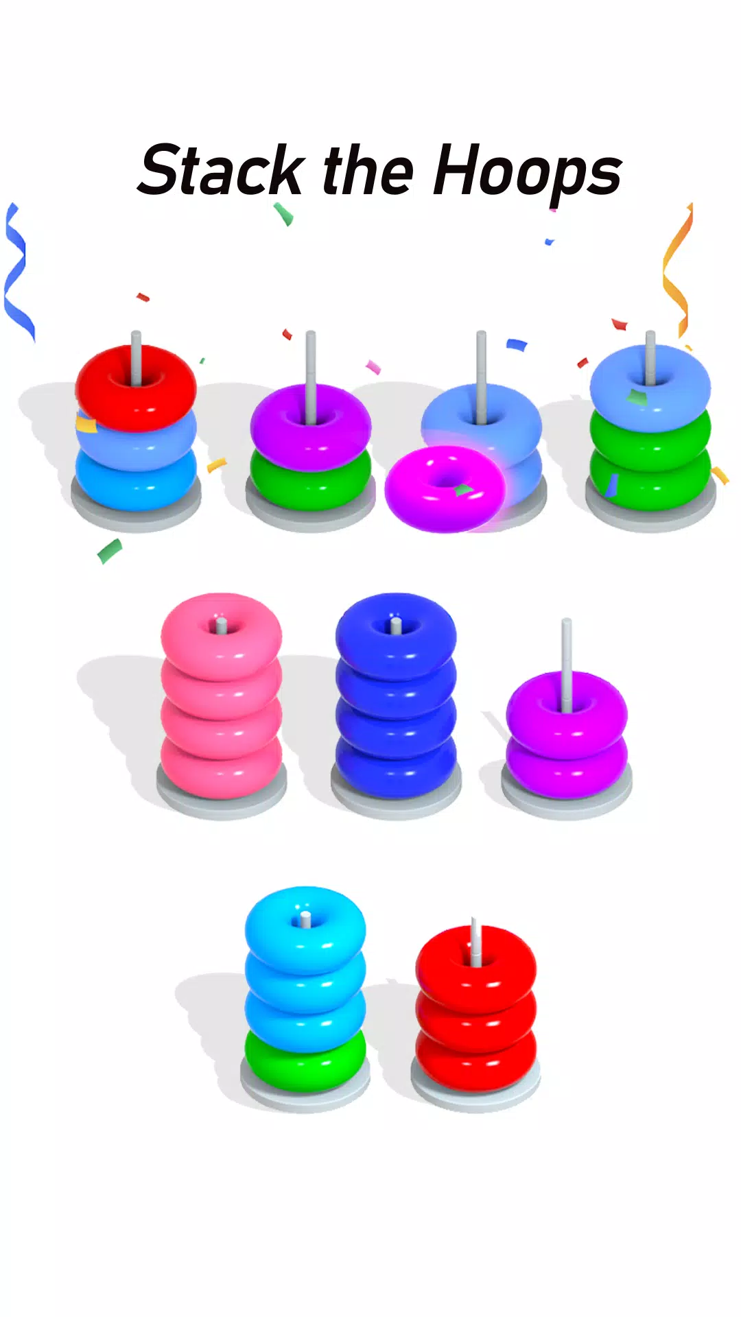 Color Hoop : Ring Sort ASMR 3D Screenshots