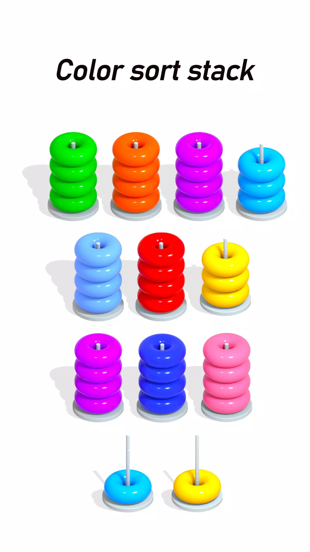 Color Hoop : Ring Sort ASMR 3D Screenshots