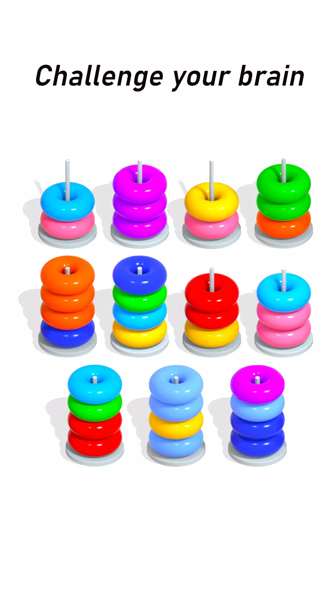 Color Hoop : Ring Sort ASMR 3D Screenshots