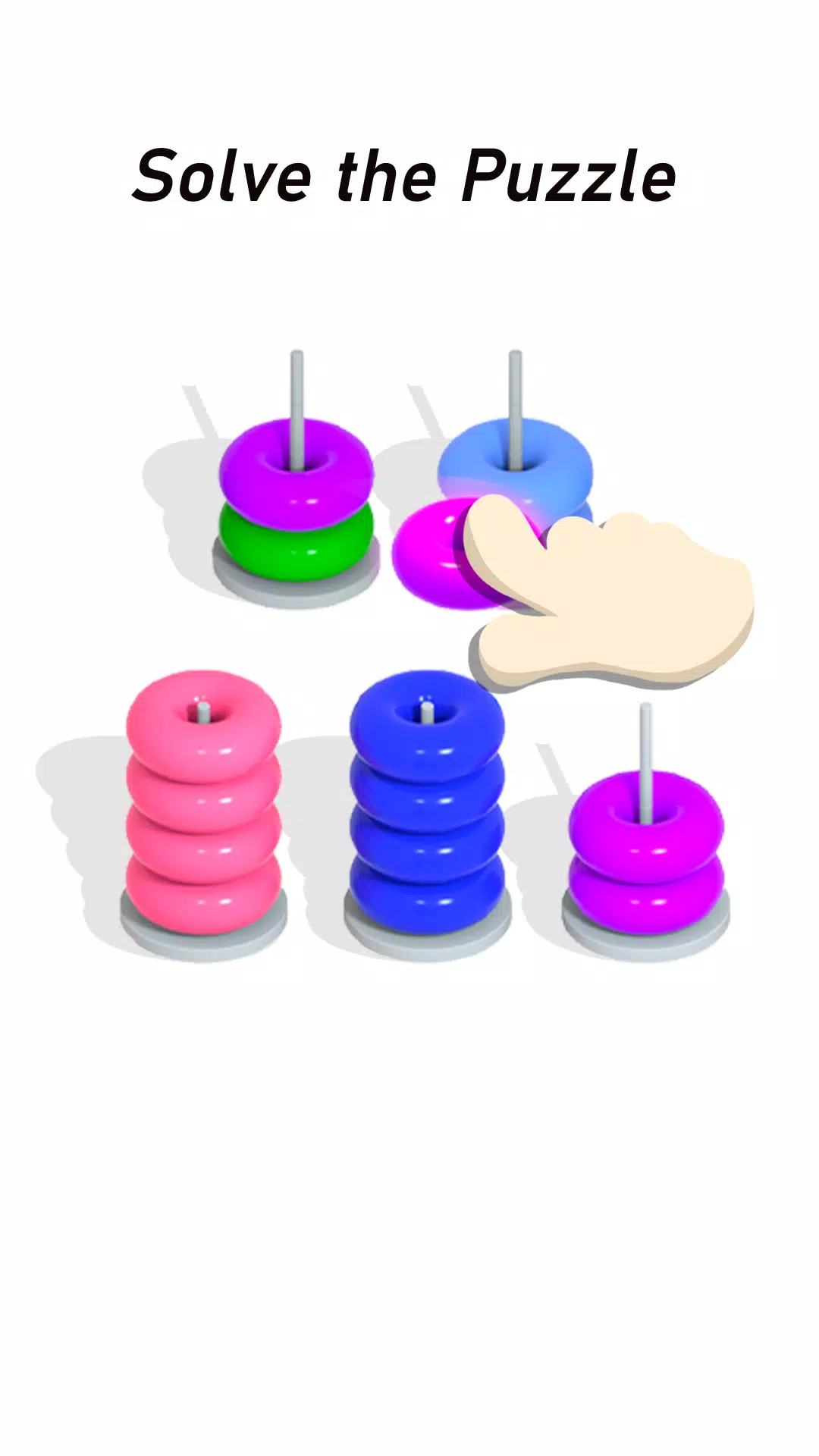Color Hoop : Ring Sort ASMR 3D Screenshots