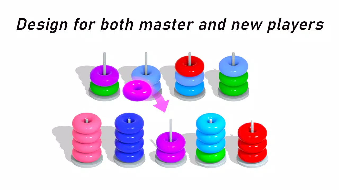 Color Hoop : Ring Sort ASMR 3D Screenshots