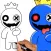Coloring rainbow blue friends