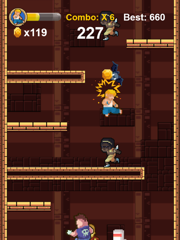 ภาพหน้าจอของ Dungeon Fighter - 8 Bit Endless Kung Fu Fighting Game iPad 