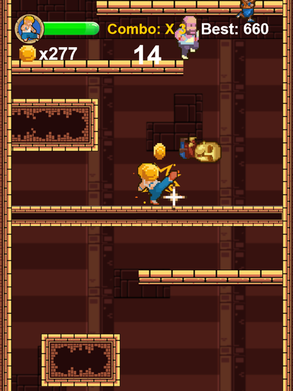 ภาพหน้าจอของ Dungeon Fighter - 8 Bit Endless Kung Fu Fighting Game iPad 