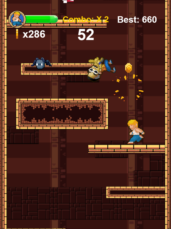 ภาพหน้าจอของ Dungeon Fighter - 8 Bit Endless Kung Fu Fighting Game iPad 