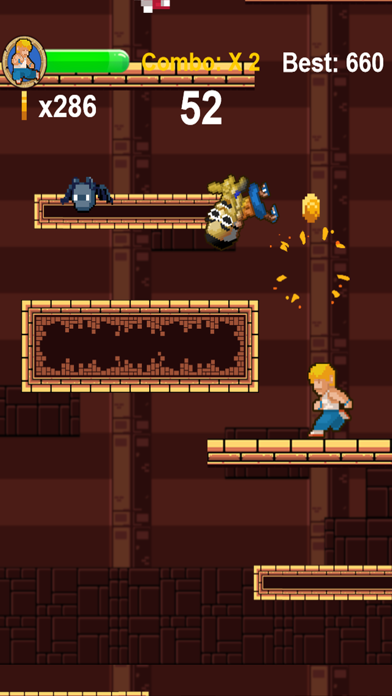 ภาพหน้าจอของ Dungeon Fighter - 8 Bit Endless Kung Fu Fighting Game