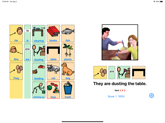 Sentence Key Chores iPad Screenshots