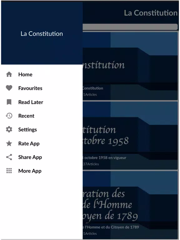Constitution Française iPad Screenshots