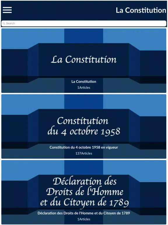 Constitution Française iPad Screenshots