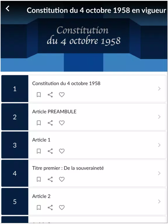 Constitution Française iPad Screenshots