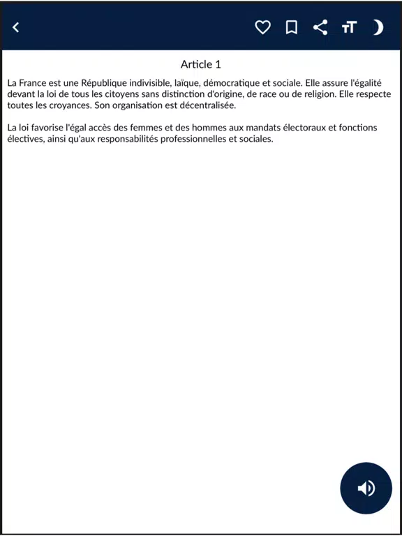 Constitution Française iPad Screenshots