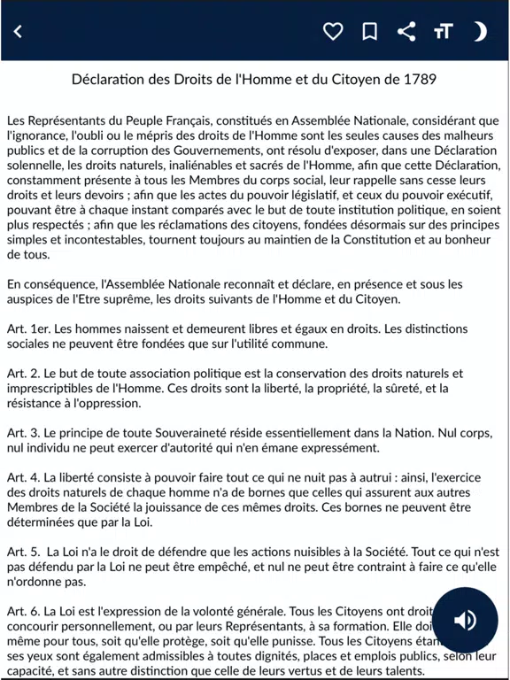 Constitution Française iPad Screenshots