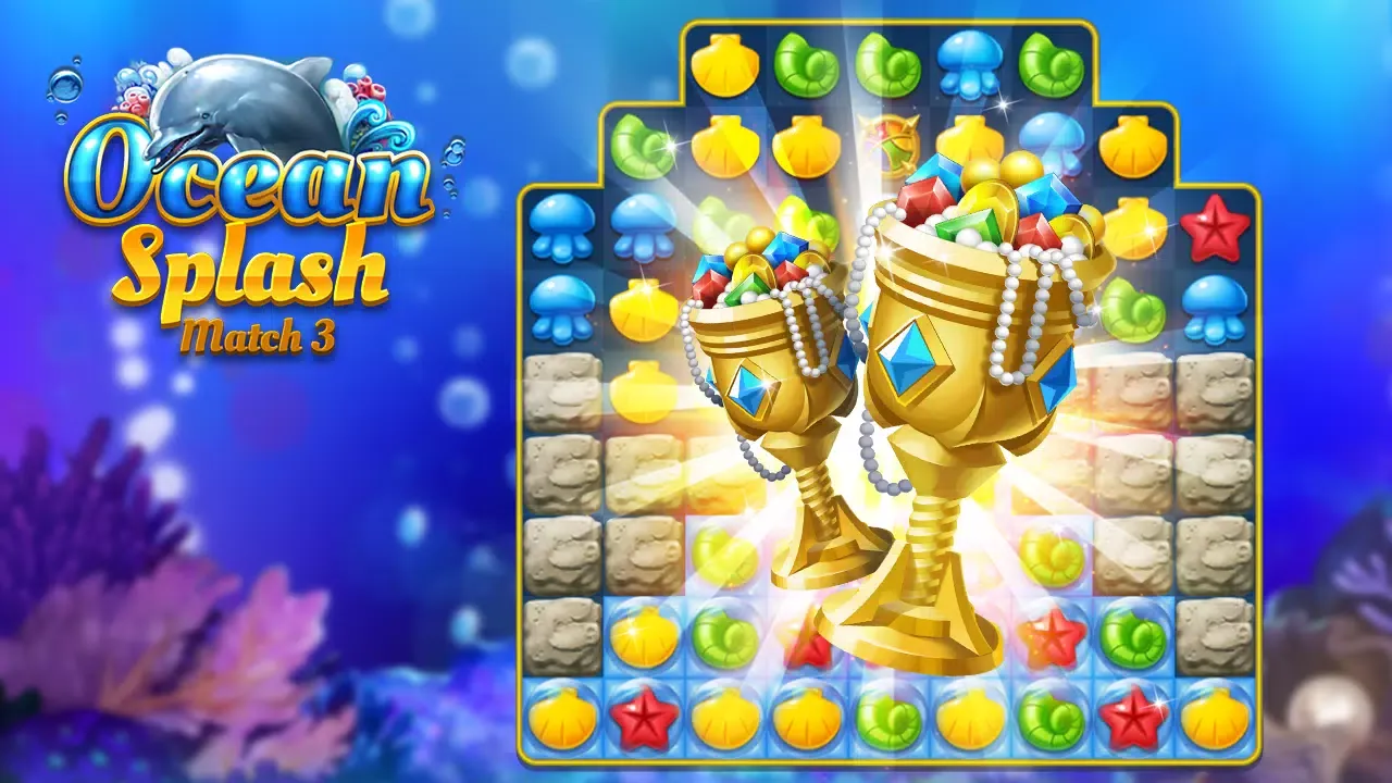 Ocean Splash: Jelly Fish gems Screenshots